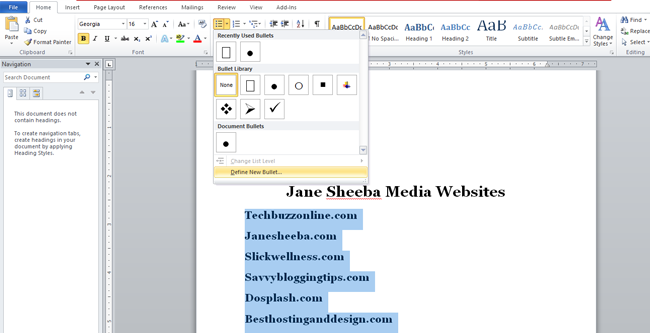 Creating a printable checklist in Word-define new bullet Creating a printable checklist in Word-define new bullet