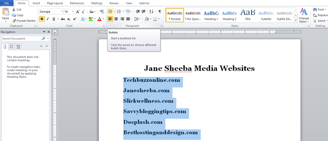 Creating a printable checklist in Word-list1 Creating a printable checklist in Word-list1
