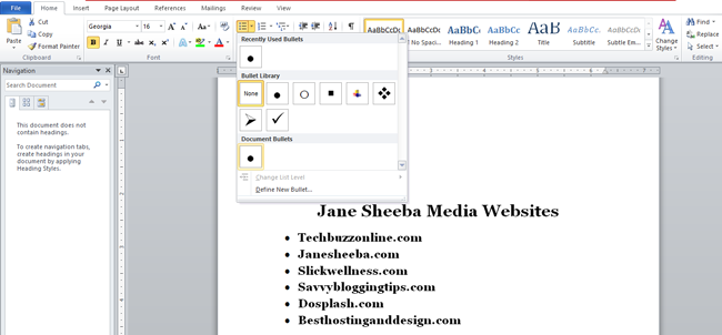 Creating a printable checklist in Word-bulleting Creating a printable checklist in Word-bulleting