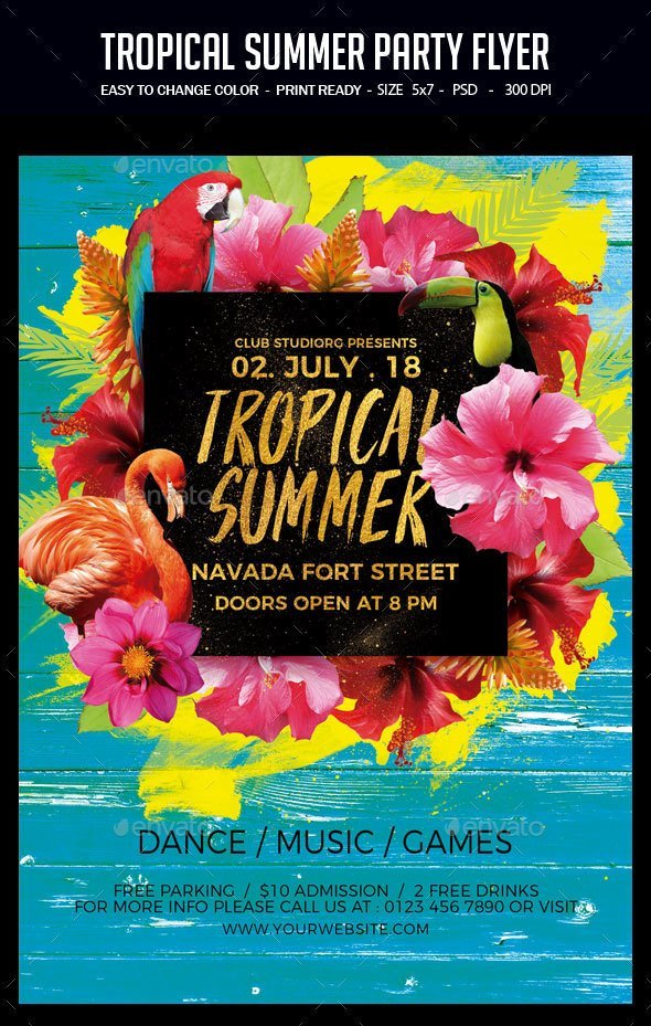 Tropical Summer Flyer Tropical Summer Flyer