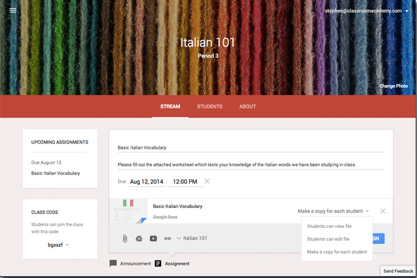 Assignment creation narrow Assignment creation narrow