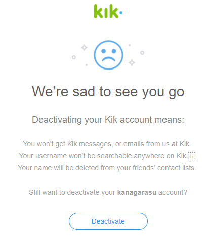 kik deactivate link kik deactivate link