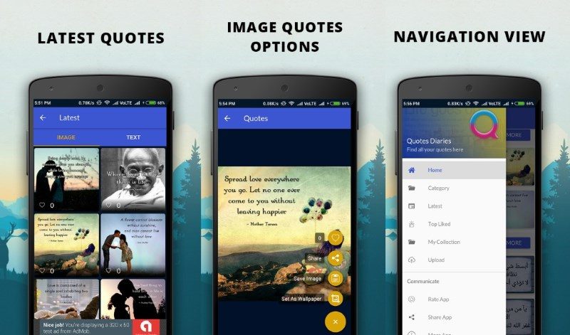 quotes diary android app