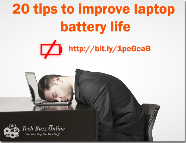 20 tips to improve laptop battery life