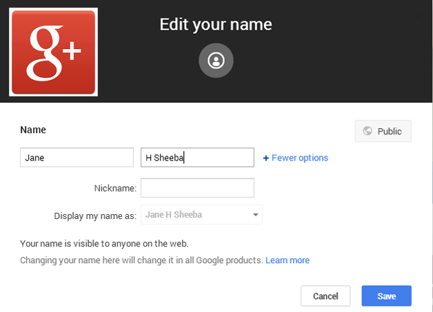 Google+ lifts real profile name restriction: You can use Pseudo names now