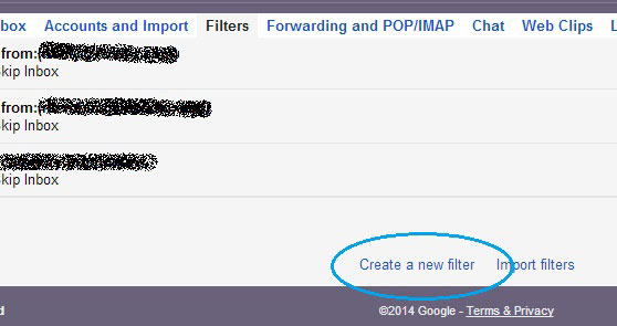 How to block an email address in Gmail-create-a-new-filter