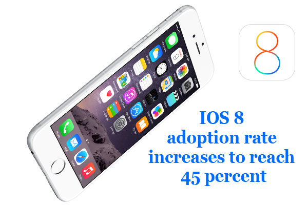 IOS 8 adoption rate increases to reach 45 percent
