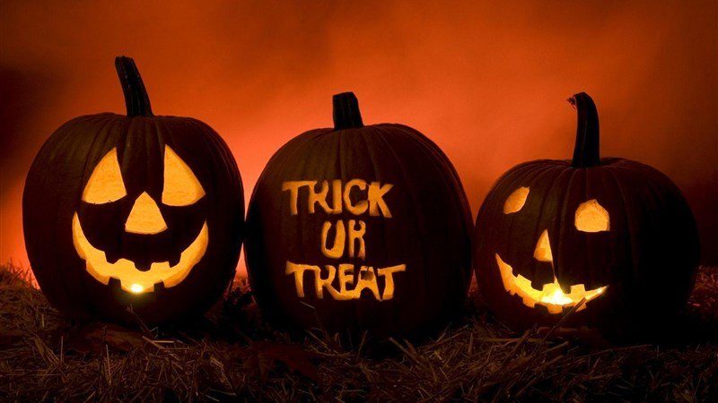 Trick or Treat Carved in Pumpkin