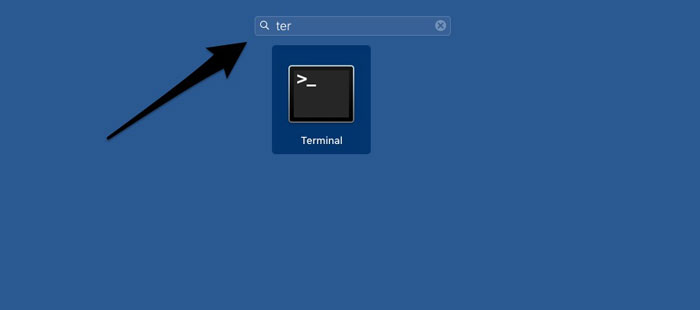 Search for terminal