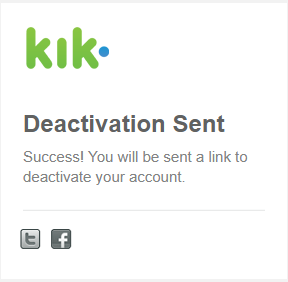 kik deactivate account success