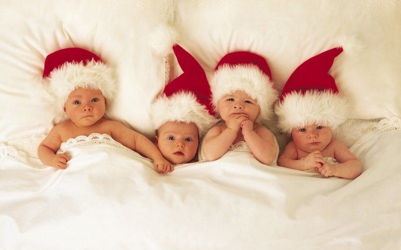 Cute Santa Baby Wearing hat