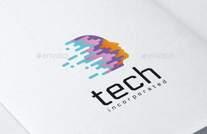 tech vector logo template
