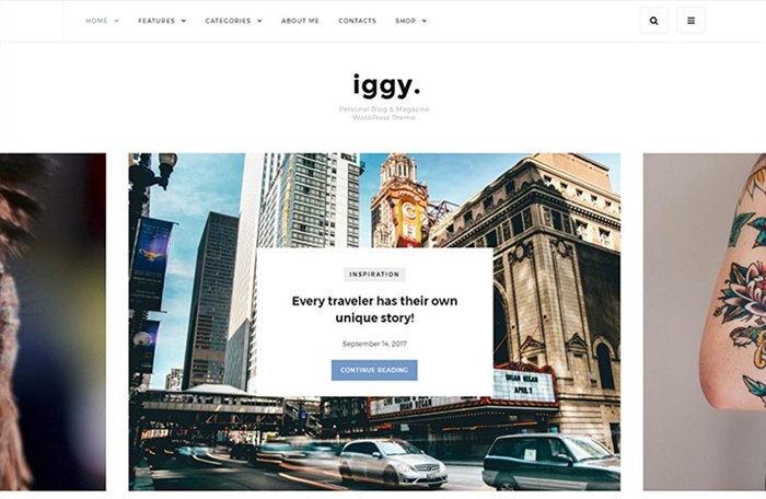 Iggy - Clean Blog & Magazine WordPress Theme
