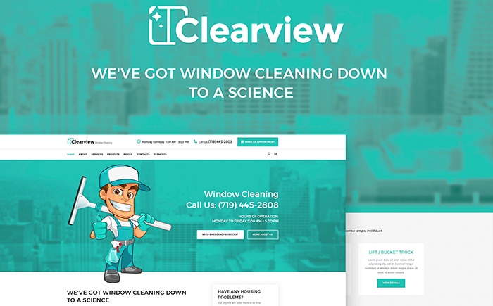 Window Cleaning Services WordPress Theme 