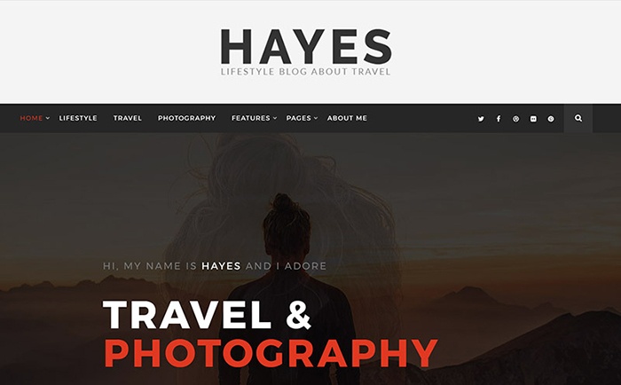 Hayes - Travel Blog WordPress Theme