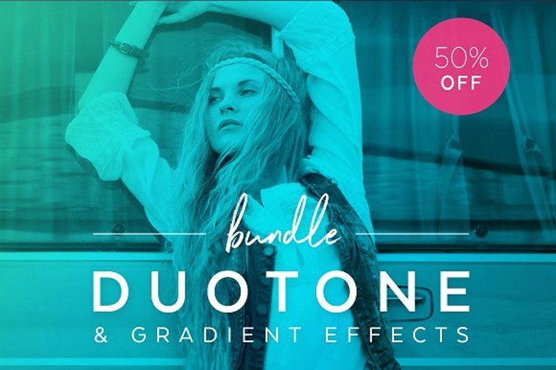 19 duotone actions photoshop bundle