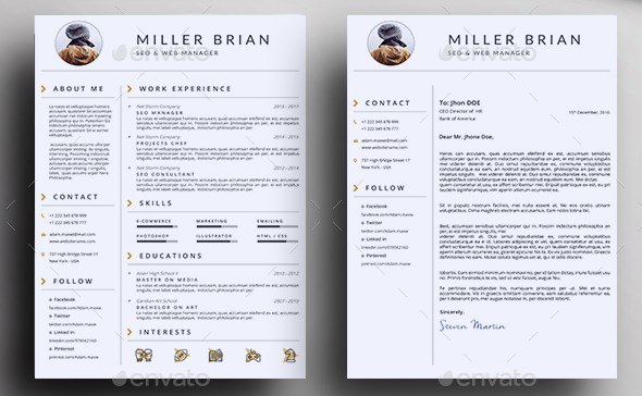 2 clean resume and cover