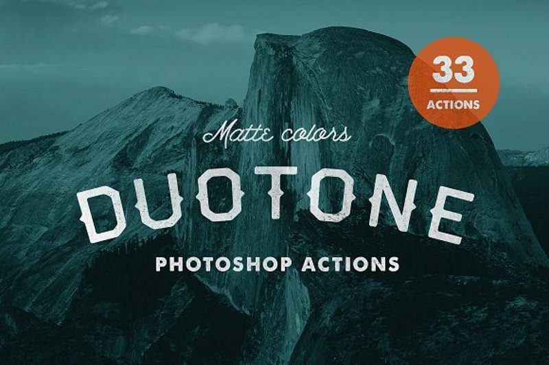 22 matte duotone photoshop actions