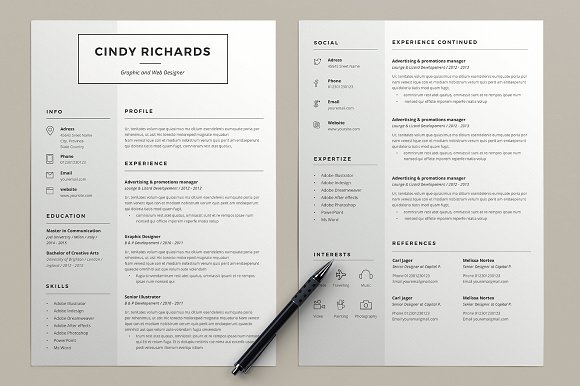 22 resume cindy 2 pages Resume