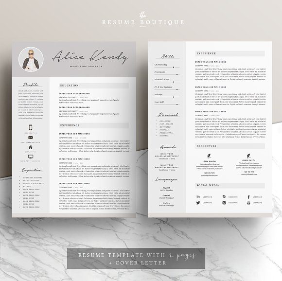 27 charming 4 pages resume template