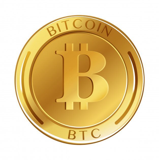 4 golden coin with word bitcoin