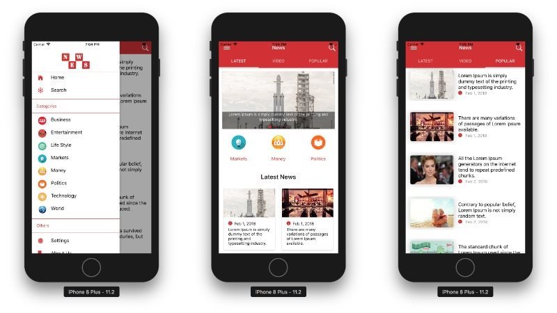 Multipurpose News App Template UI Ionic 3