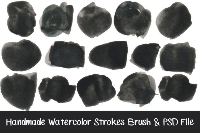 Handmade Watercolor Strokes Brushes