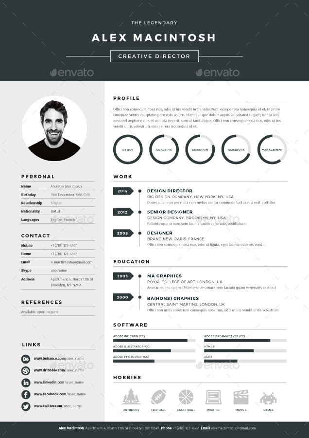 Mono Resume Dynamic and Professional Resume Template