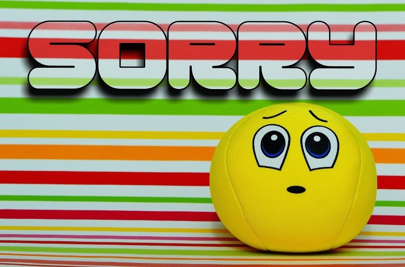 Smiley Sorry Funny Card