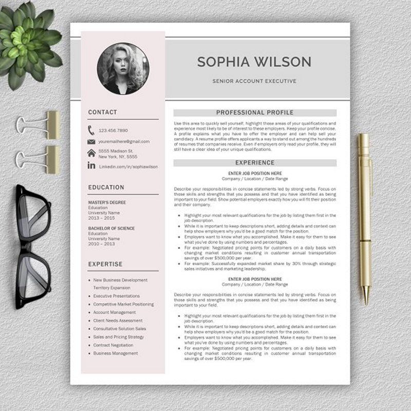 Creative Resume Template with US Letter and A4 Size