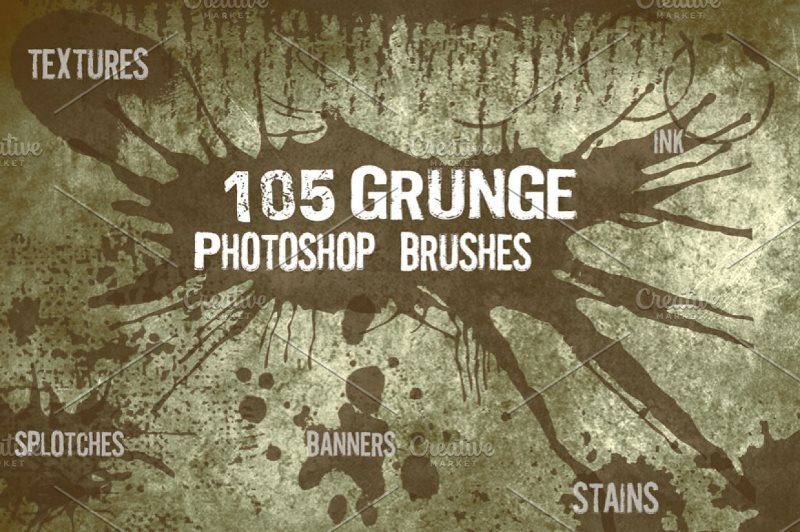 Big Set of Grungy Photoshop Brushes
