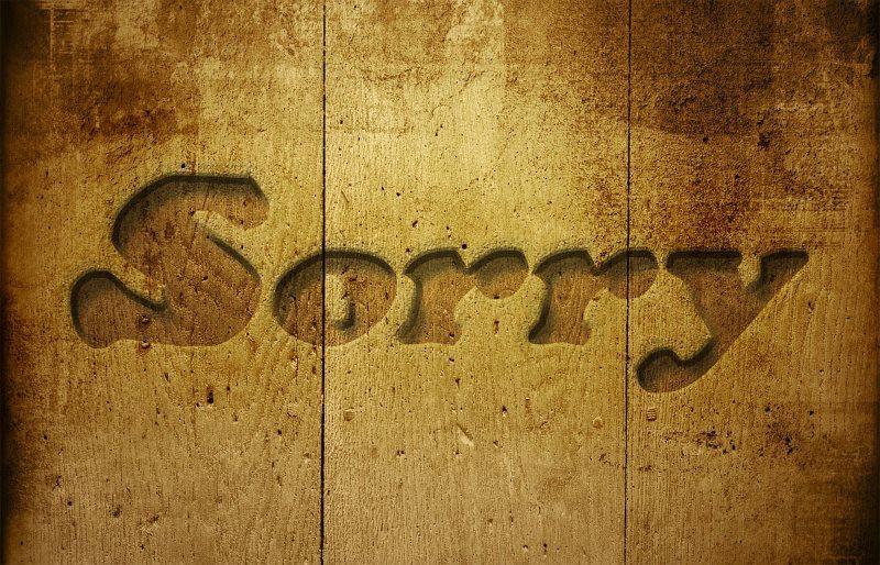 Sorry Wooden Background Image