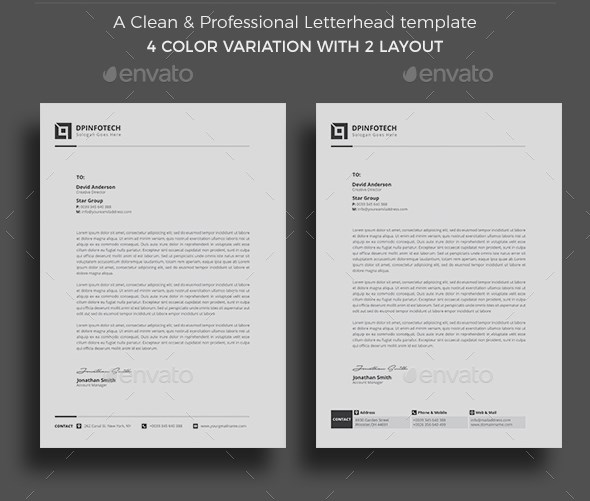 Clean and Professional Letterhead Template