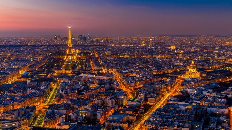 Paris City Night View
