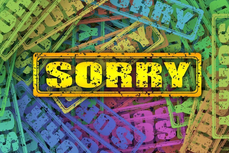 Colorful Sorry Stamp Background