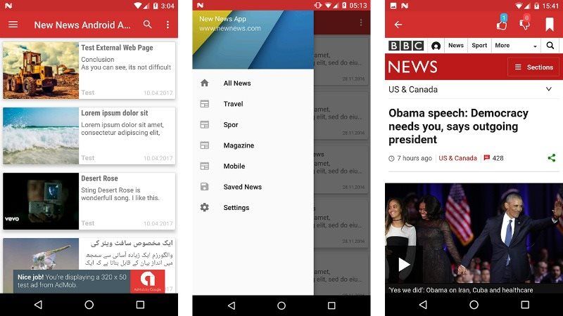New News Android App with Notification