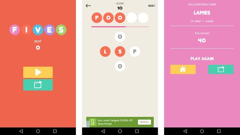 Fives Android Universal Word Game Template