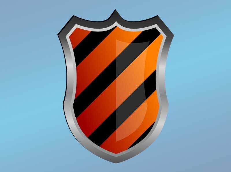 Striped Shield Logo Vector