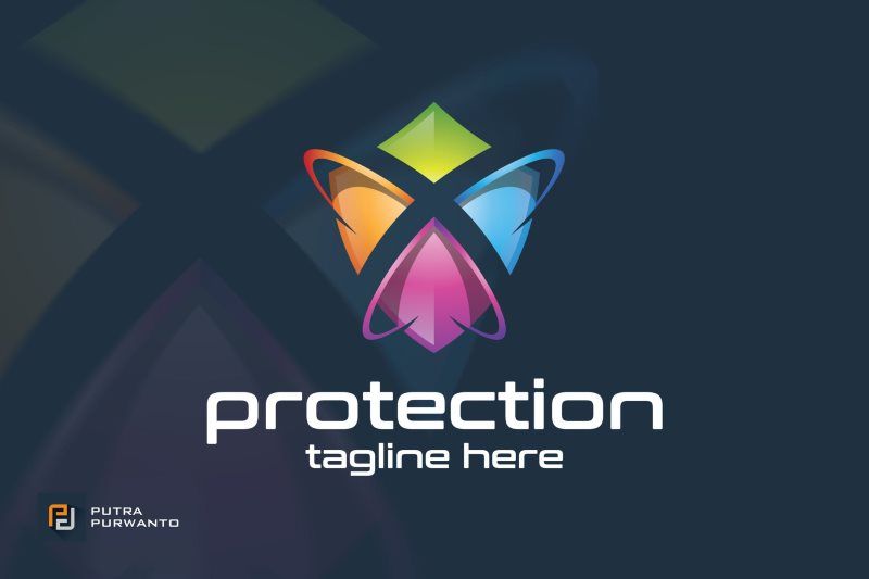 Protection Shield Logo Template
