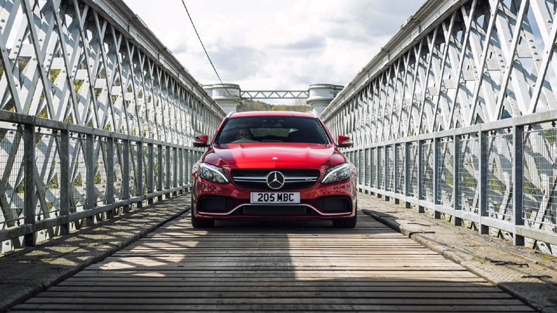 Red Mercedes AMG C63
