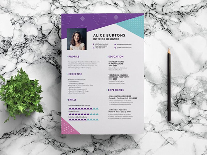 4 Free One Page Resume